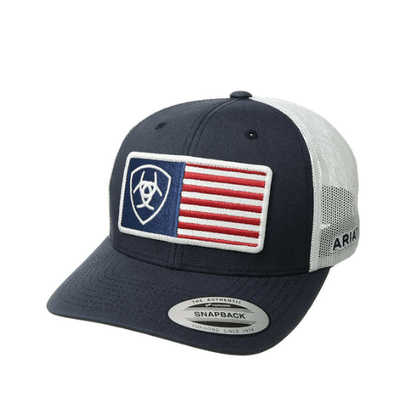 BONE ARIAT - AZUL MARINHO/BANDEIRA
