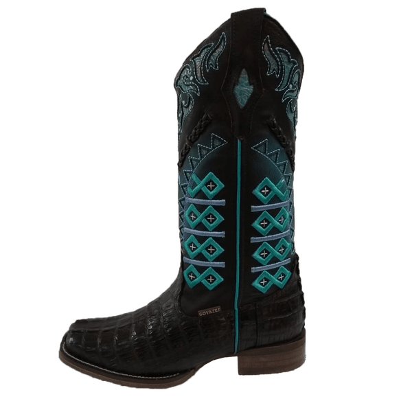 Bota Goyazes Feminina 193213 JF - jacare preto couro marlboro preto