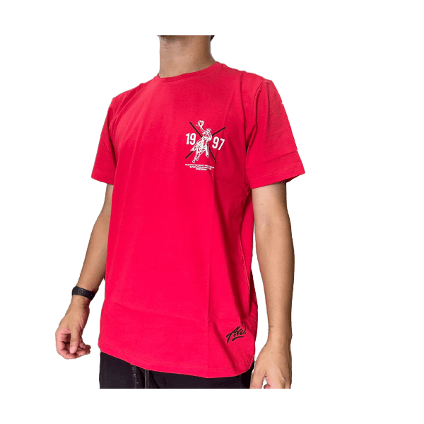 Camiseta Masculina Austin Estampada - 1997/Vermelho