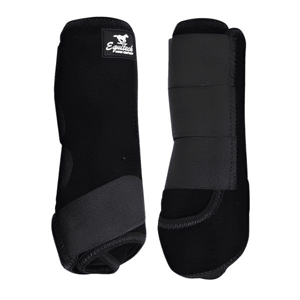 BOLETEIRA DIANTEIRA EQUITECH - VELCRO JAPAO PRETO