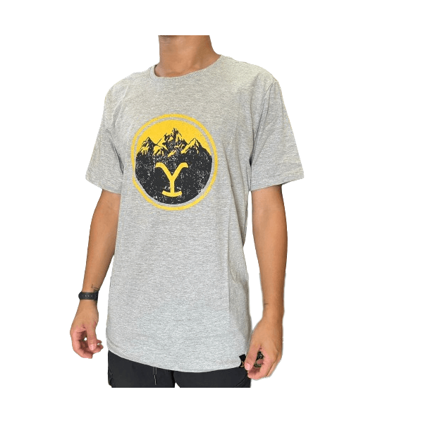 Camiseta Masculina Yellowstone - YE18 - Cinza