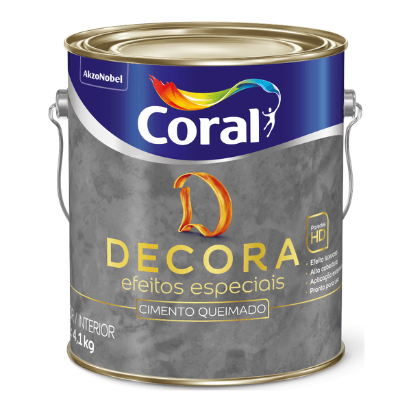 Tinta Decora Cimento Queimado Coral - 4,1Kg