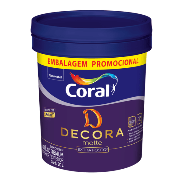Tinta Decora Matte Branco Neve Fosco - 20L
