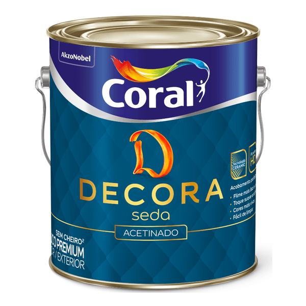 Tinta Decora Seda Branco Neve Acetinado - 3,6L