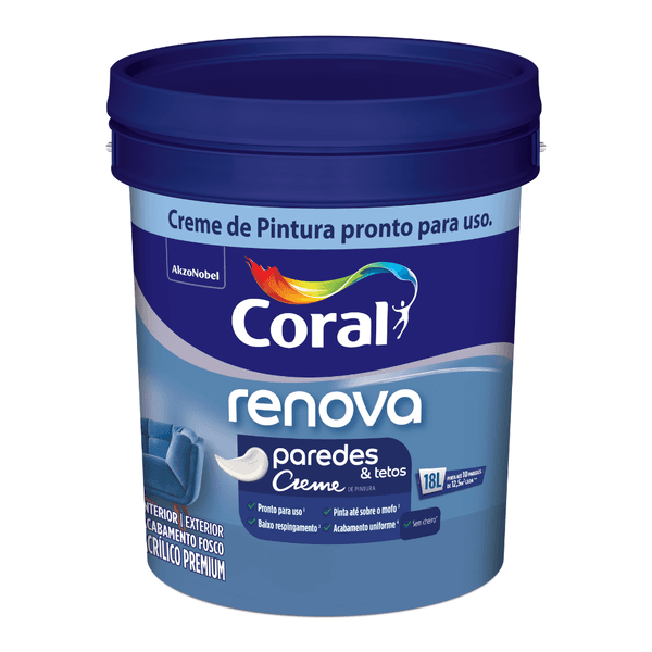 Tinta Renova Paredes Branco Fosco - 18L