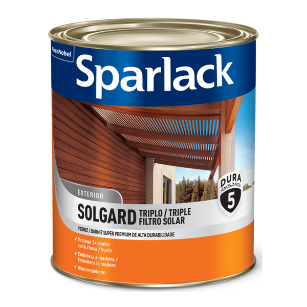 Verniz Solgard Triplo Filtro Acetinado base Solvente - 900ml