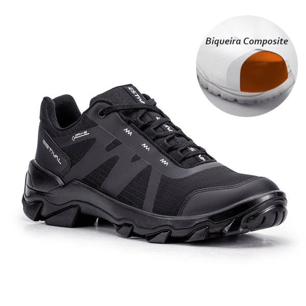 Sapato de Segurança Hybrid All Black - HB60003S1AB- Bico Composite - CA 47750