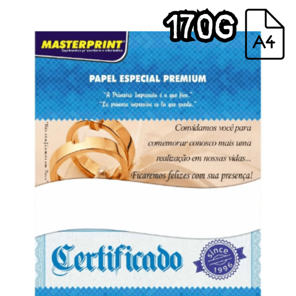 Papel Matte 1 folha Master Print 170G