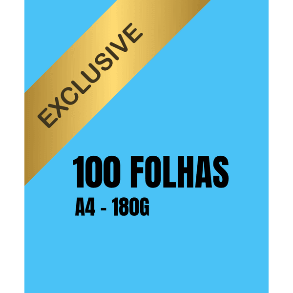 100 folhas 180g A4