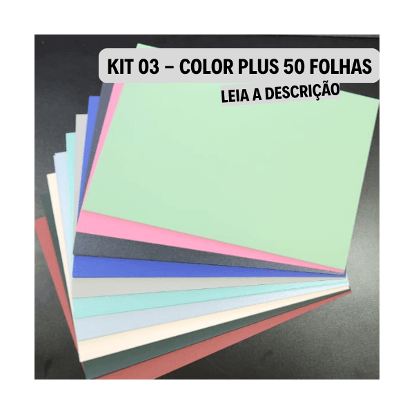 Kit 3 Color Plus - 50 folhas