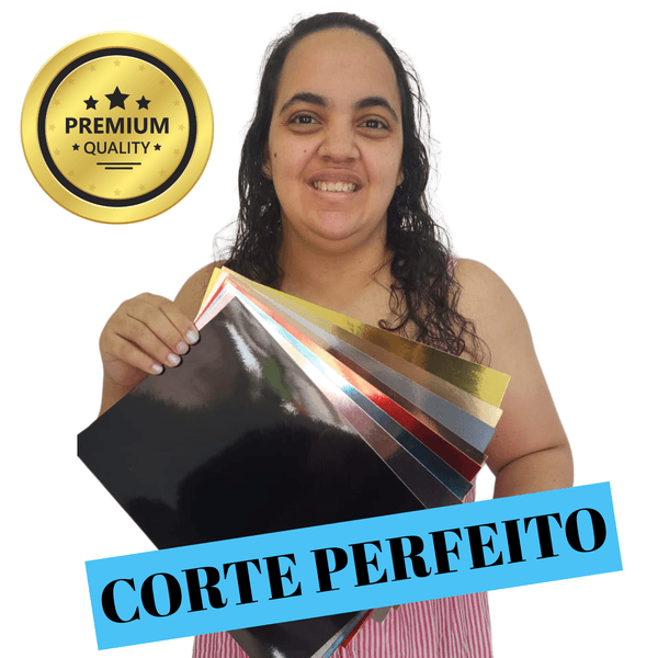 Papel Lamicote Corte Perfeito, Ouro, Prata, Preto, Azul, Vermelho, Verde, Rosa, Ouro Velho