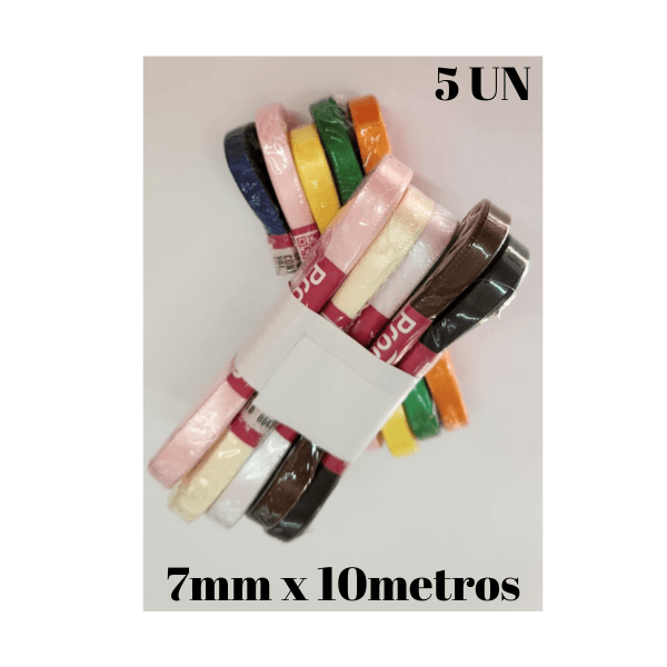 Kit Fitas de cetim progresso - 7mmx10m