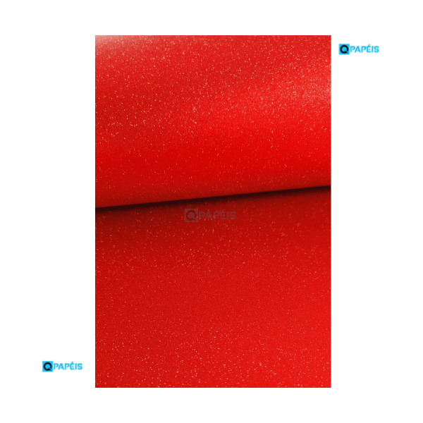 Papel Glitter Vermelho A4 250gr 