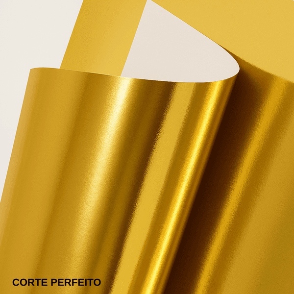 Papel Lamicote Uma Face Ouro