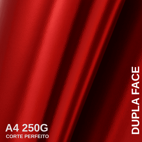 Papel Lamicote Dupla Face Vermelho