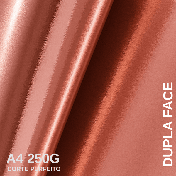 Papel Lamicote Dupla Face Rosé Gold