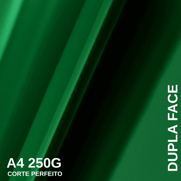 Papel Lamicote Dupla Face Verde Brasil