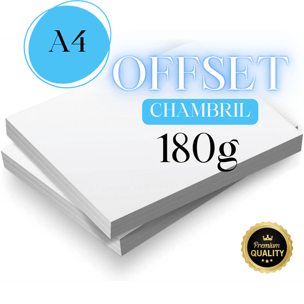 Papel Offset 180gr Chambril 100 Folhas