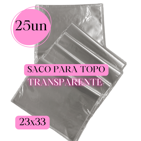 Saco Topo de Bolo Transparente 25un