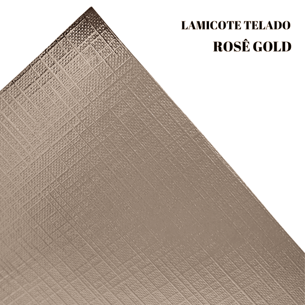 Papel Lamicote Telado Rosê Gold A4 250gr