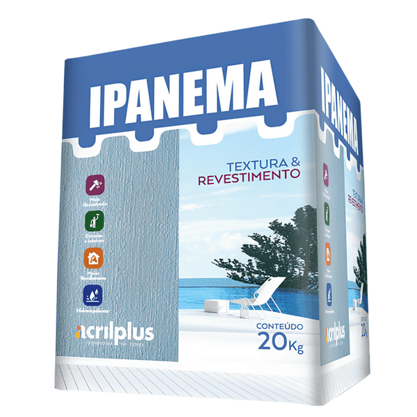 REVESTIMENTO IPANEMA CX 20 KG ACRILPLUS – DIVERSAS CORES