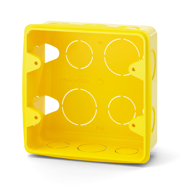 CAIXA DE LUZ PVC 4X4 AMARELA 1266 KRONA