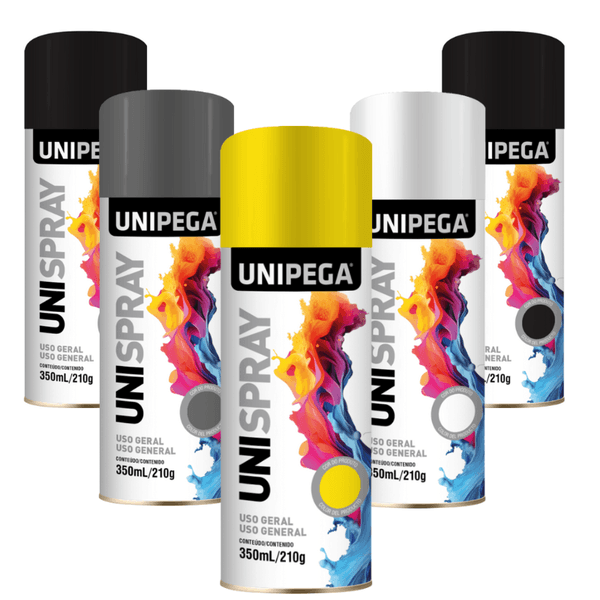 TINTA SPRAY USO GERAL 210GR 350ML UNIPEGA - DIVERSAS CORES