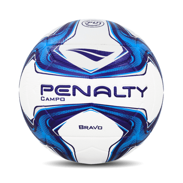 Bola Campo Penalty Bravo XXIV - Branca/Azul/Roxa 
