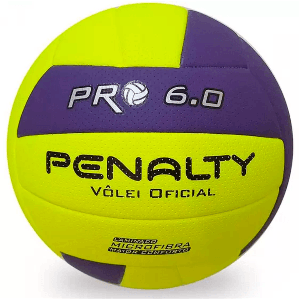 Bola Vôlei Penalty 6.0 PRO X - Amarela/Roxa/Preta
