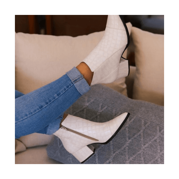 Bota Julia Couro branco off