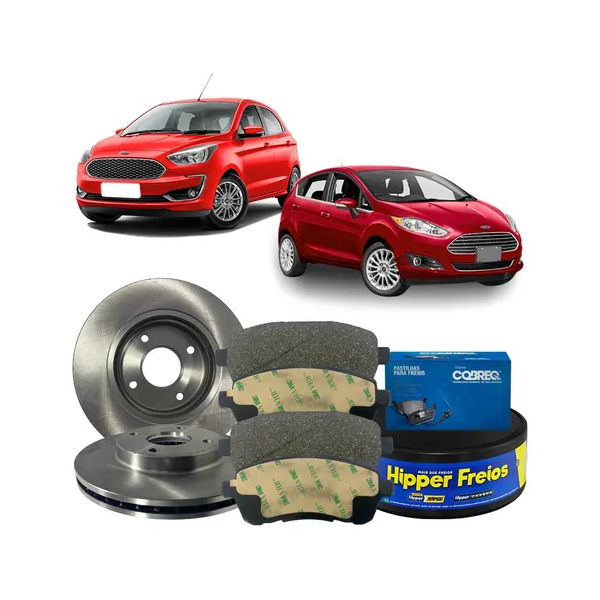 Kit Pastilha Disco Freio Ford Ka/Fiesta 2010 2015 2017 2021