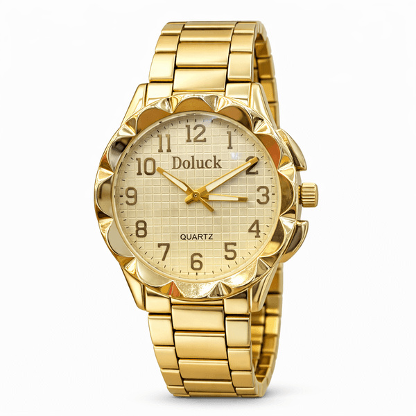 Relógio Doluck Flower Aço Dourado