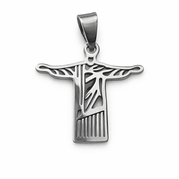 Pingente Cristo Redentor Aço Inoxidável