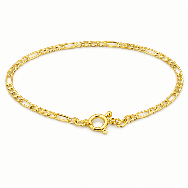 Pulseira Infantil Chapada Feho Boia Banhado a Ouro 18K