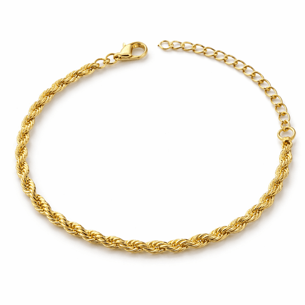 Pulseira Cordão Baiano Banhado A Ouro 18K.