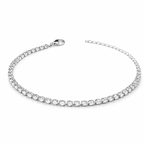 Pulseira Riviera Cristal Banhado A Prata 925.