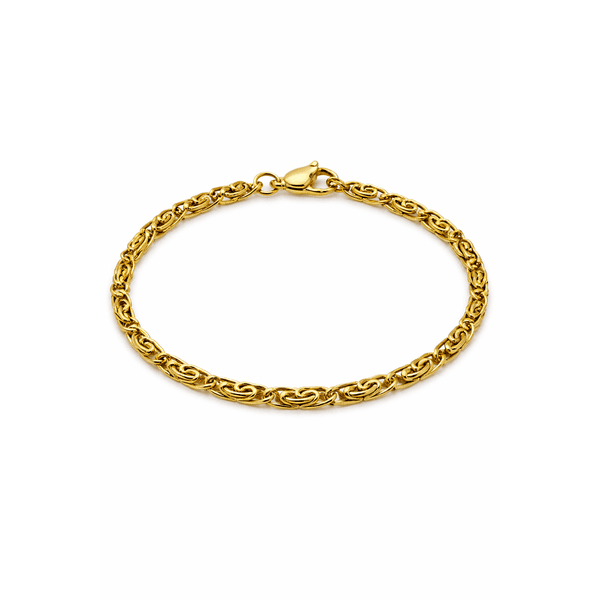 Pulseira Elo S Fecho Lagosta Aço Dourado