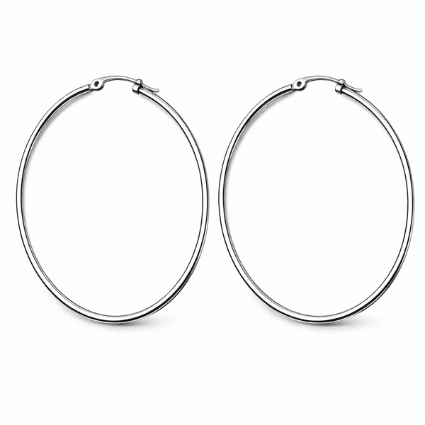 Brinco Argola Click N°7 Aço Inoxidável