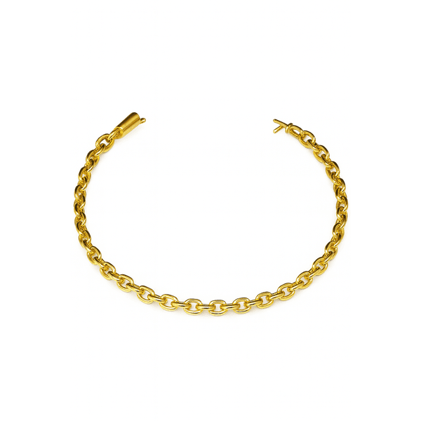 Pulseira Cadeado Junto Fecho Canhão Banhado A Ouro 18k.