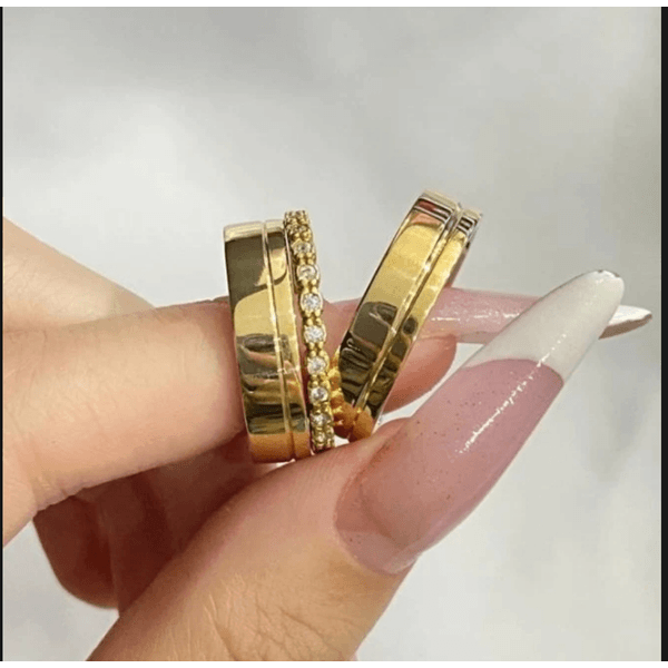 Par de alianças em moedas antiga revestida em prata 950 + aparador 