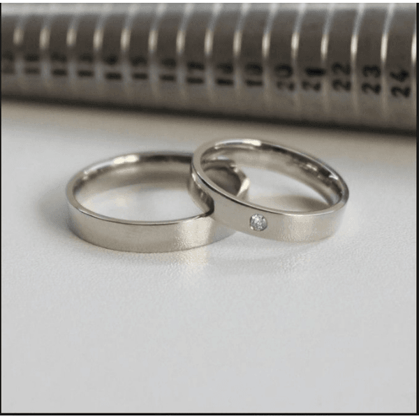 Par De Alianças Em Prata 950