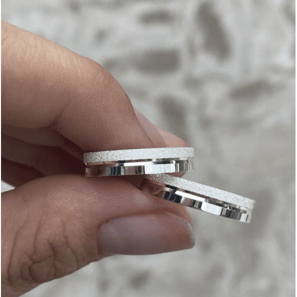 Par De Alianças Em Prata 950