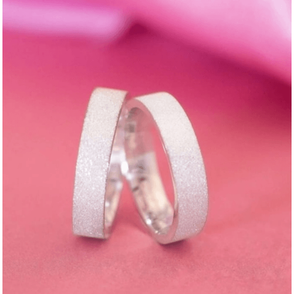 Par De Alianças Em Prata 950