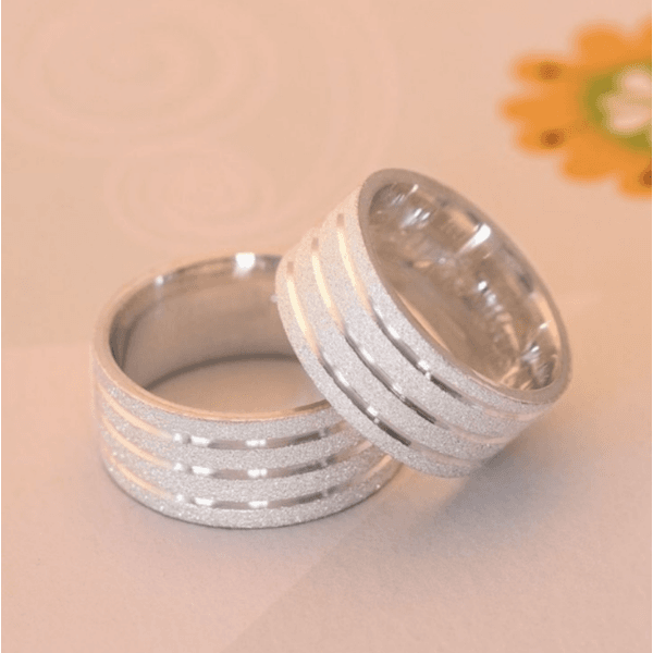 Par De Alianças Em Prata 950