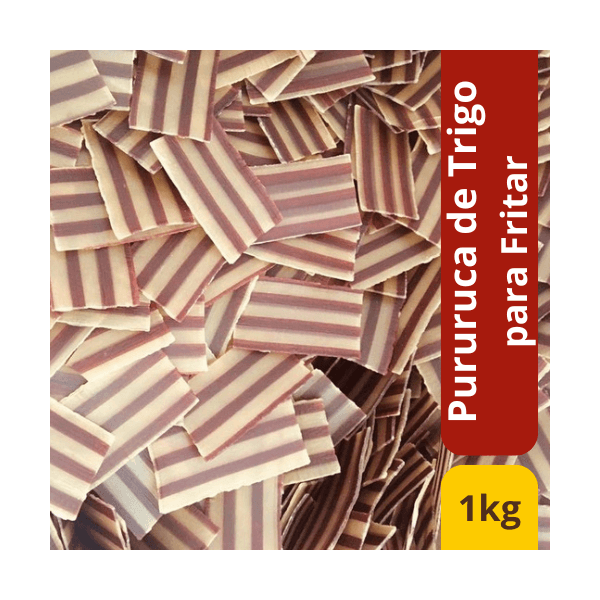 Pururuca de Trigo Crua Para Fritar Salgadinho de Bacon Listrada 1kg + Tempero de Bacon