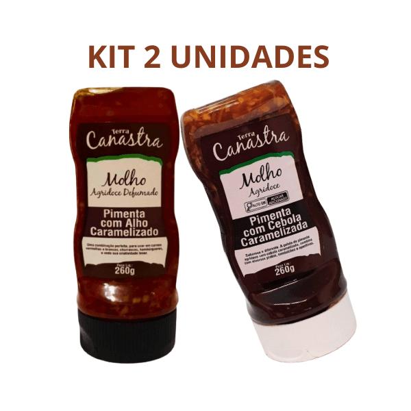 Kit 2 Geléias Agridoce com Pimenta Uai - Sabores Alho e Cebola Caramelizada - Reserva da Canastra