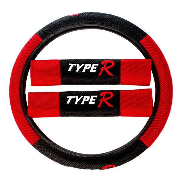Kit Capa de Volante + Protetor de Cinto Typer - Vermelho
