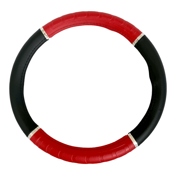 Capa de Volante Cromo Relevo - Vermelho