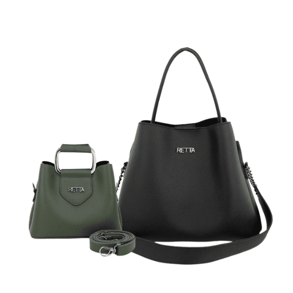 Kit Liz Preta + Chloe Verde Militar