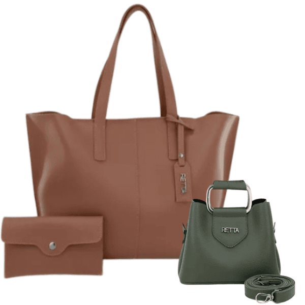 Kit Yasmin Caramelo + Chloe Verde Militar